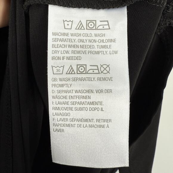 Susan Graver Chiffon Flutter Sleeve Top Size XS Black Slinky Knit Roundneck - Picture 6 of 11